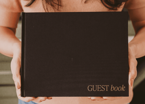 Sweet Water Decor Black Guest Book