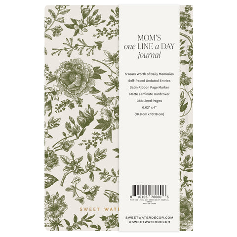 Mom's One Line A Day Green Delft Leather Journal in - Notebooks photo