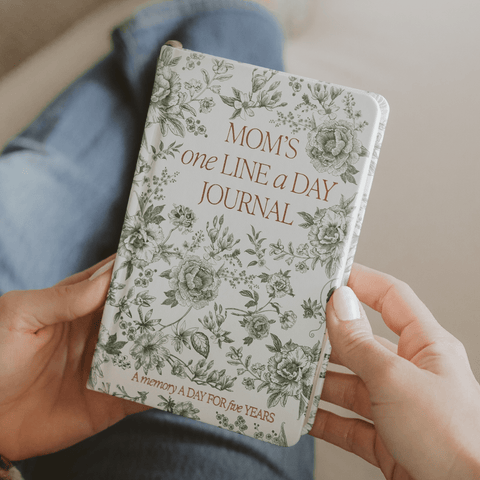 Mom's One Line A Day Green Delft Leather Journal in - Notebooks photo