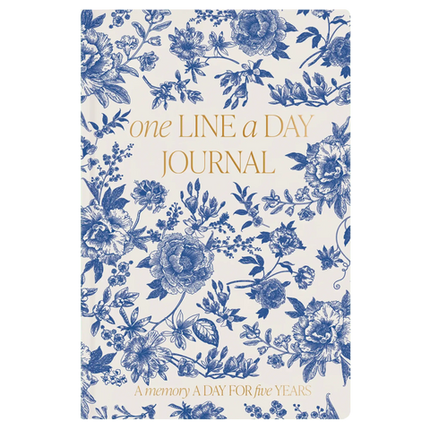 Blue Delft One Line A Day Memory Journal