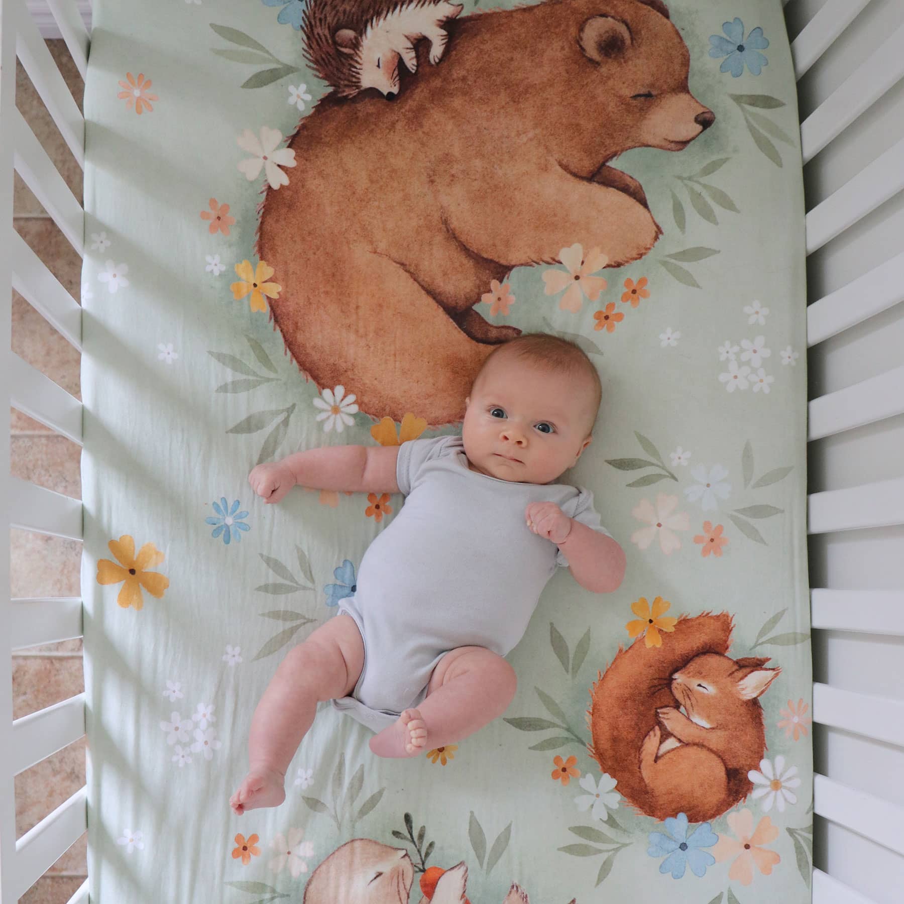 Enchanted Meadow Standard Size Crib Sheet in - Crib sheets photo