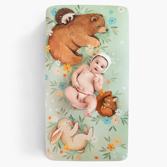 Enchanted Meadow Standard Size Crib Sheet in - Crib sheets photo