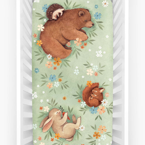 Enchanted Meadow Standard Size Crib Sheet in - Crib sheets photo