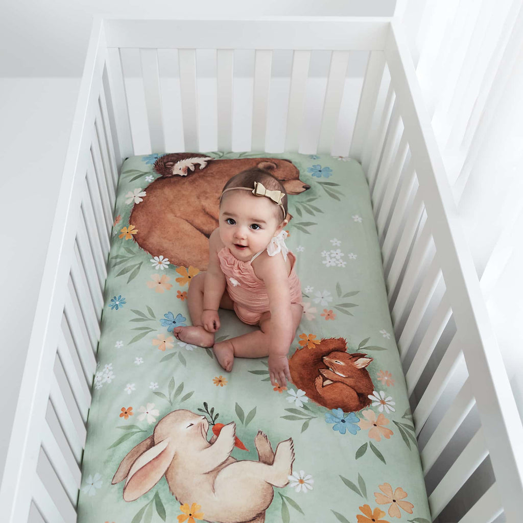 Enchanted Meadow Standard Size Crib Sheet in - Crib sheets photo