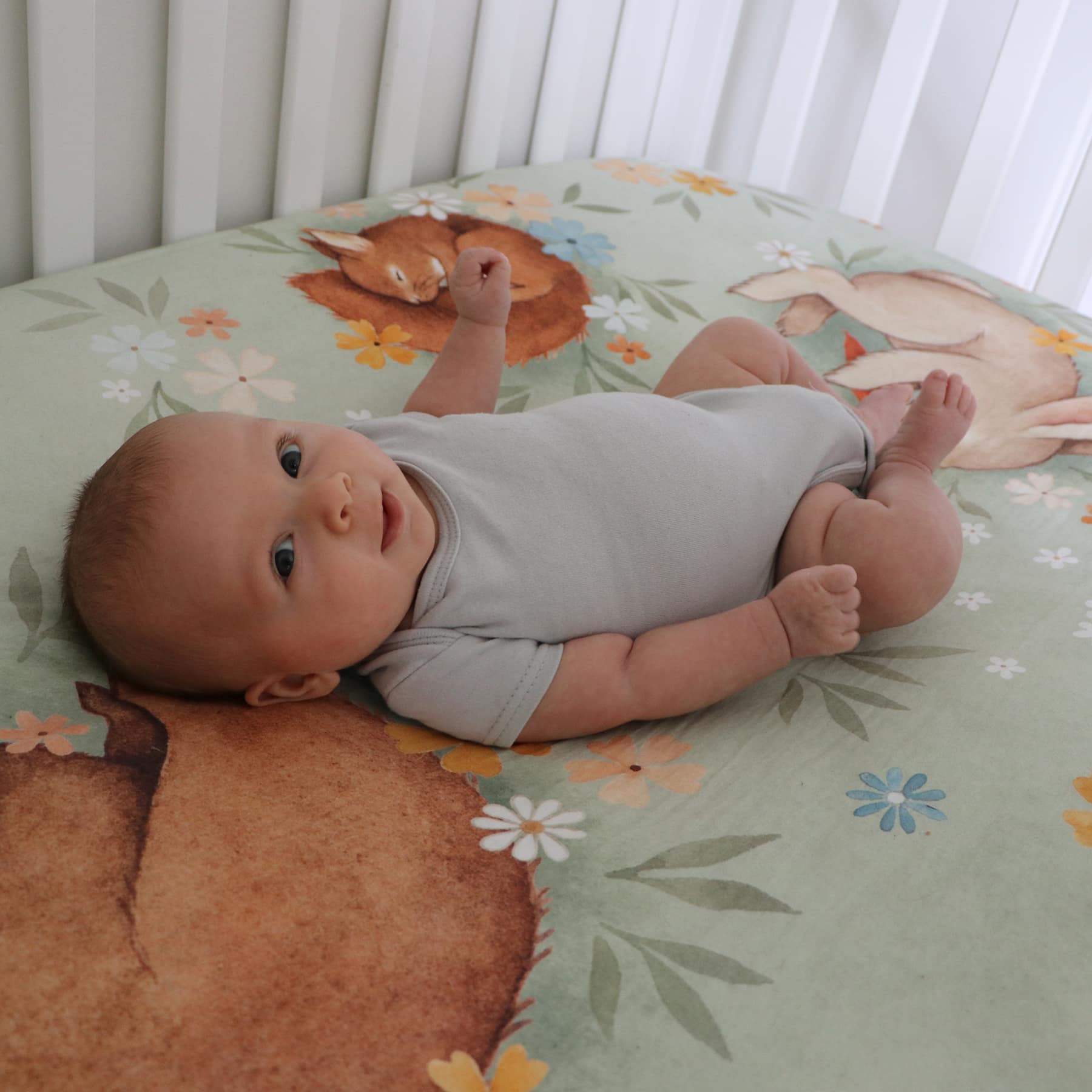 Enchanted Meadow Standard Size Crib Sheet in - Crib sheets photo