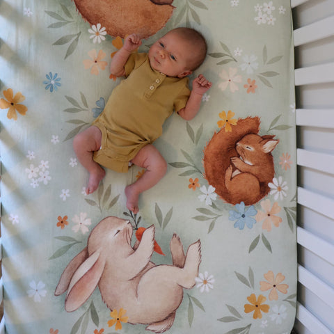 Enchanted Meadow Standard Size Crib Sheet in - Crib sheets photo