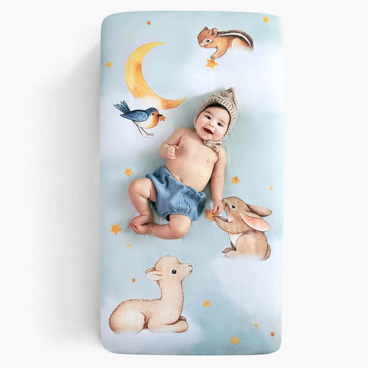 Goodnight Wonderland Standard Size Crib Sheet in US Standard crib size - Crib sheets photo