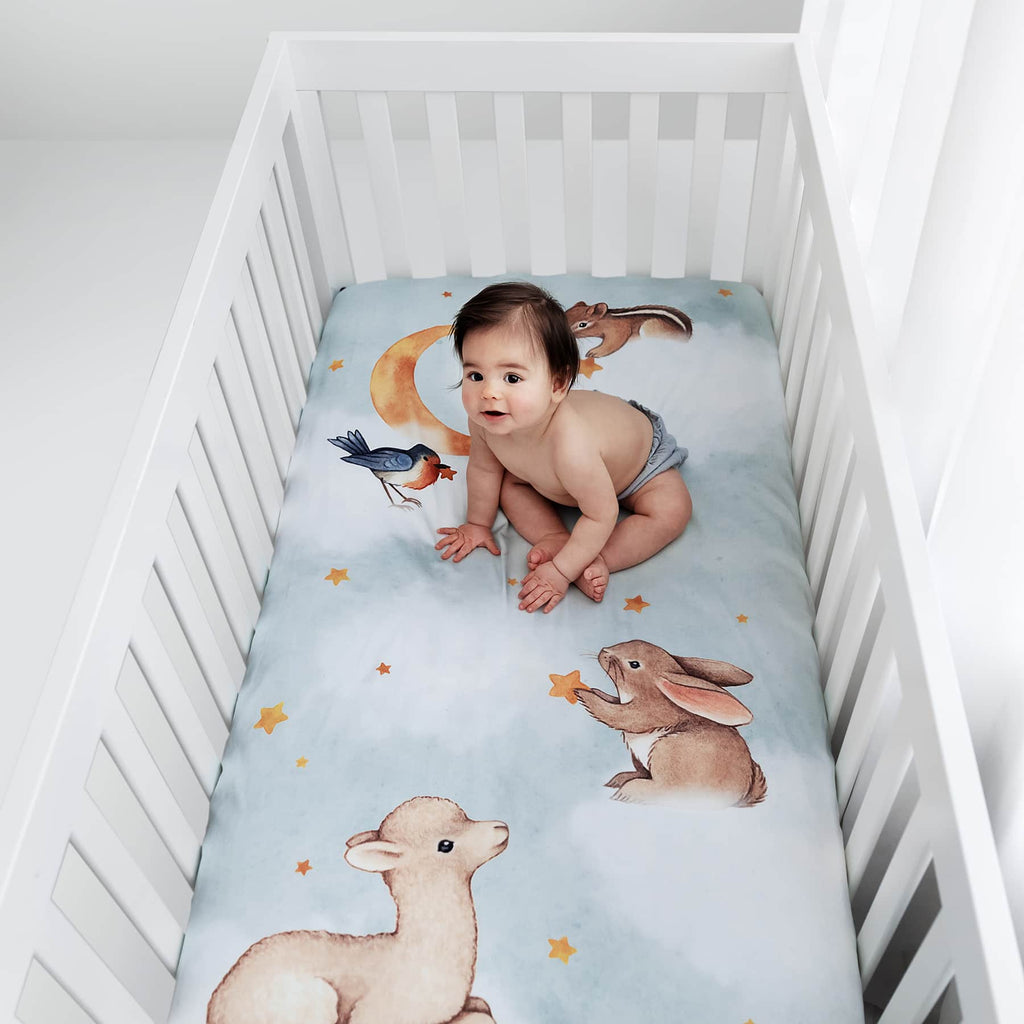 Crib sheet and Swaddle bundle - Goodnight Wonderland in - Crib Sheet & Swaddle photo