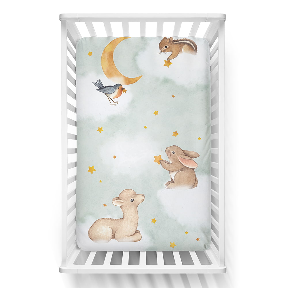 Goodnight Wonderland Mini Crib Sheet in - Crib sheets photo
