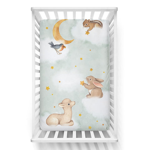 Goodnight Wonderland Mini Crib Sheet in - Crib sheets photo