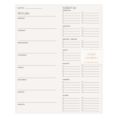 Sweet Water Decor Weekly Meal Planner Notepad in - Notepad photo