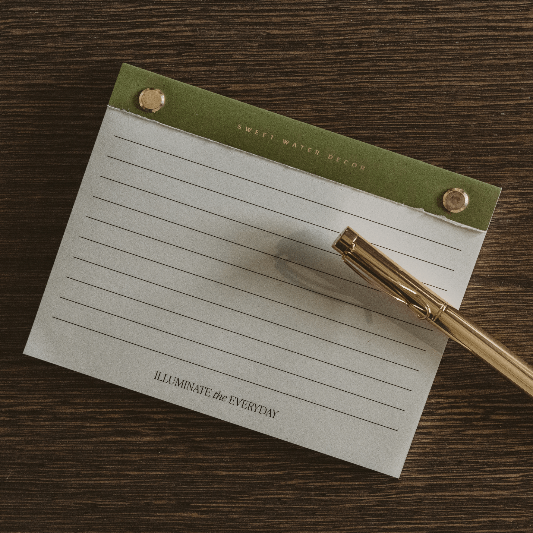 Small Green Gold Rivet Basic Notepad in - Notepad photo