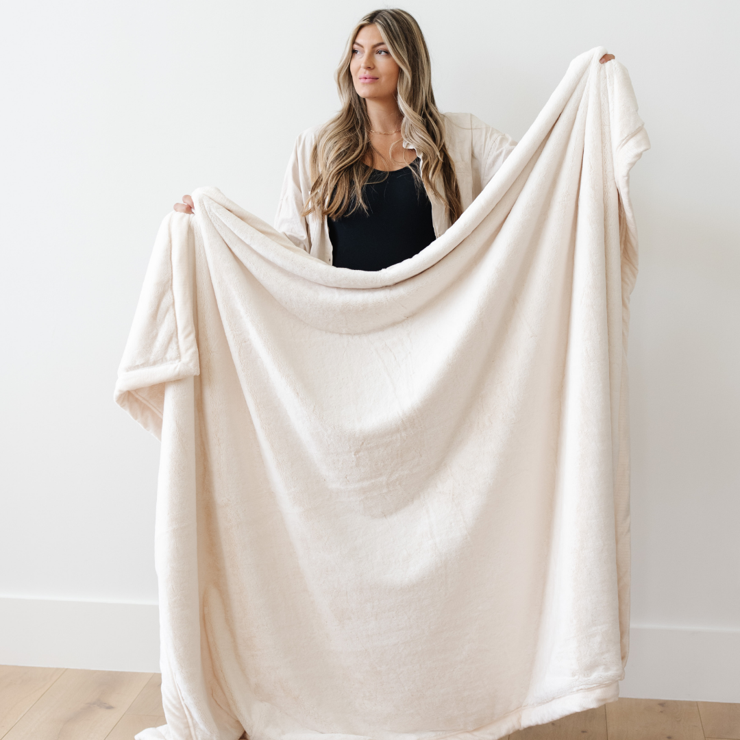 LUSH XL BLANKETS in Natural - photo