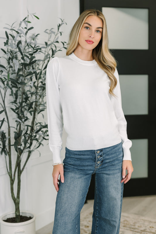 Necessary Closet Space Long Sleeve Top in White in - Womens photo