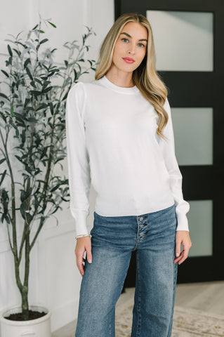 Necessary Closet Space Long Sleeve Top in White in - Womens photo