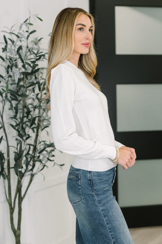 Necessary Closet Space Long Sleeve Top in White in - Womens photo