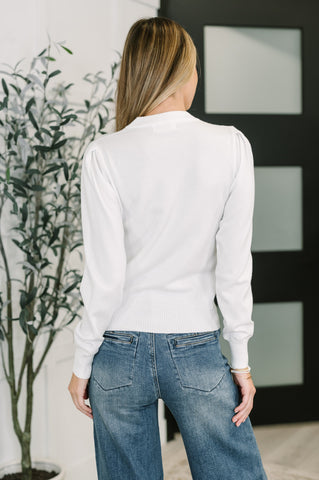 Necessary Closet Space Long Sleeve Top in White in - Womens photo