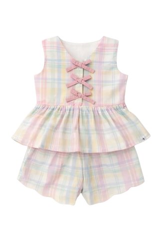 Taffy Plaid Shorts Set in - Outfit Sets photo