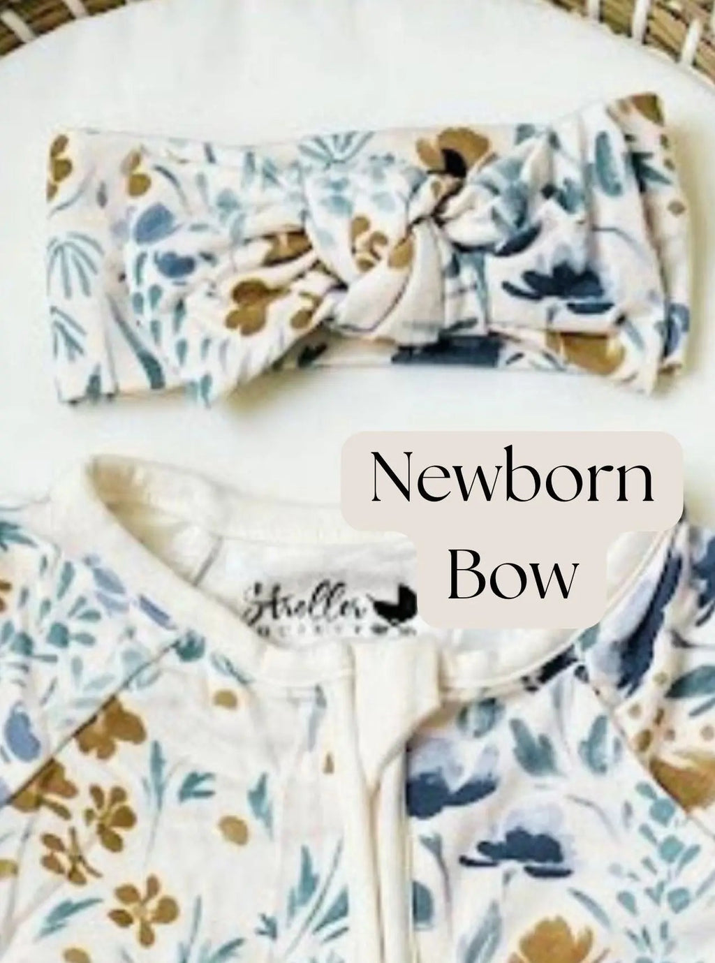 Bamboo Baby Clothes, Baby Bamboo Pajamas, Baby Shorts - Newborn to 24 months in Bow Newborn - photo
