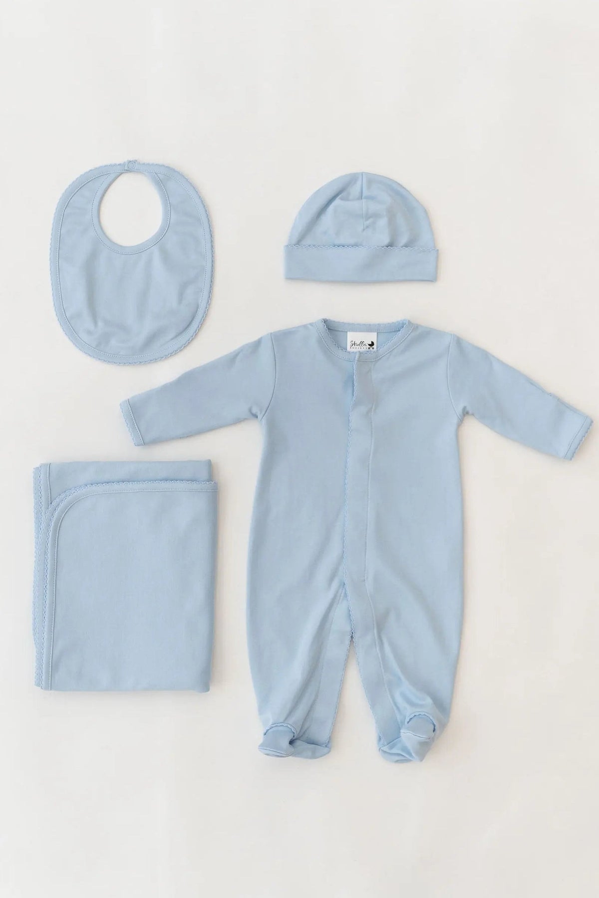 Stroller Society Premium Pima Cotton Newborn Set in Baby Blue NB - Onesies photo