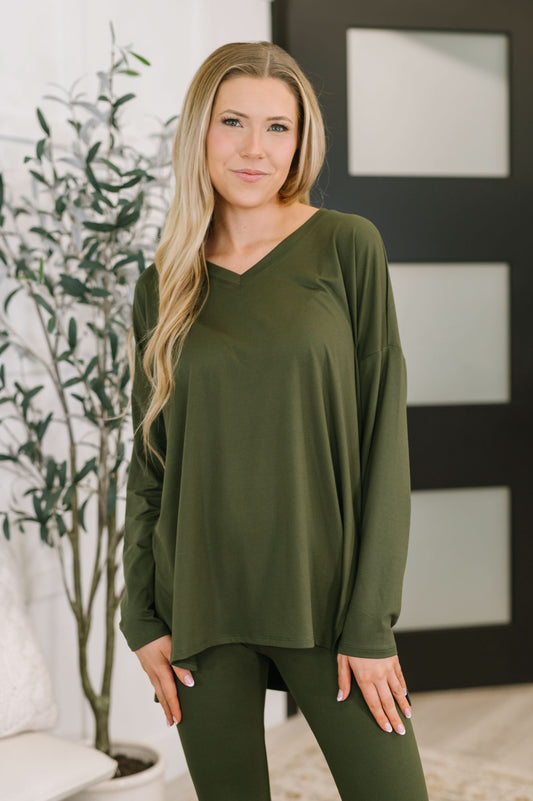 Next to Nothing Top and Bottom Set in Dark Olive in - Womens photo