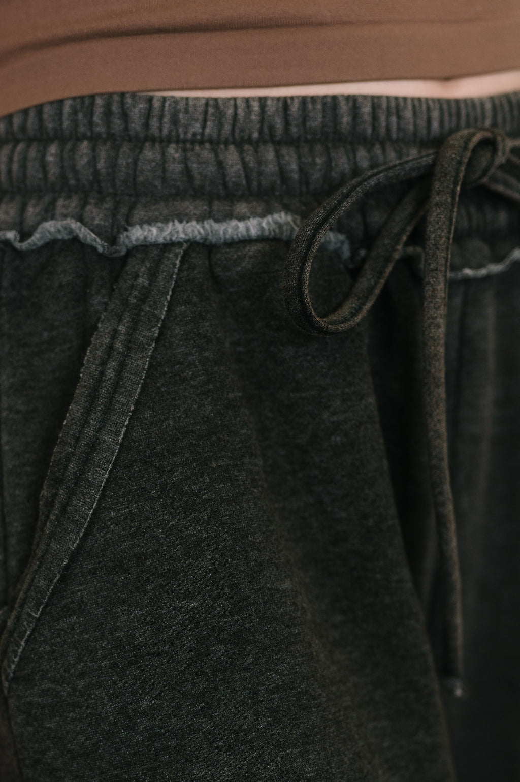 Nights Like This High Waist Palazzo Sweats in Ash Black in - Womens photo