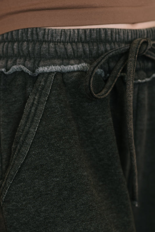 Nights Like This High Waist Palazzo Sweats in Ash Black in - Womens photo