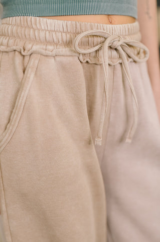 Nights Like This High Waist Palazzo Sweats in Ash Mocha in - Womens photo