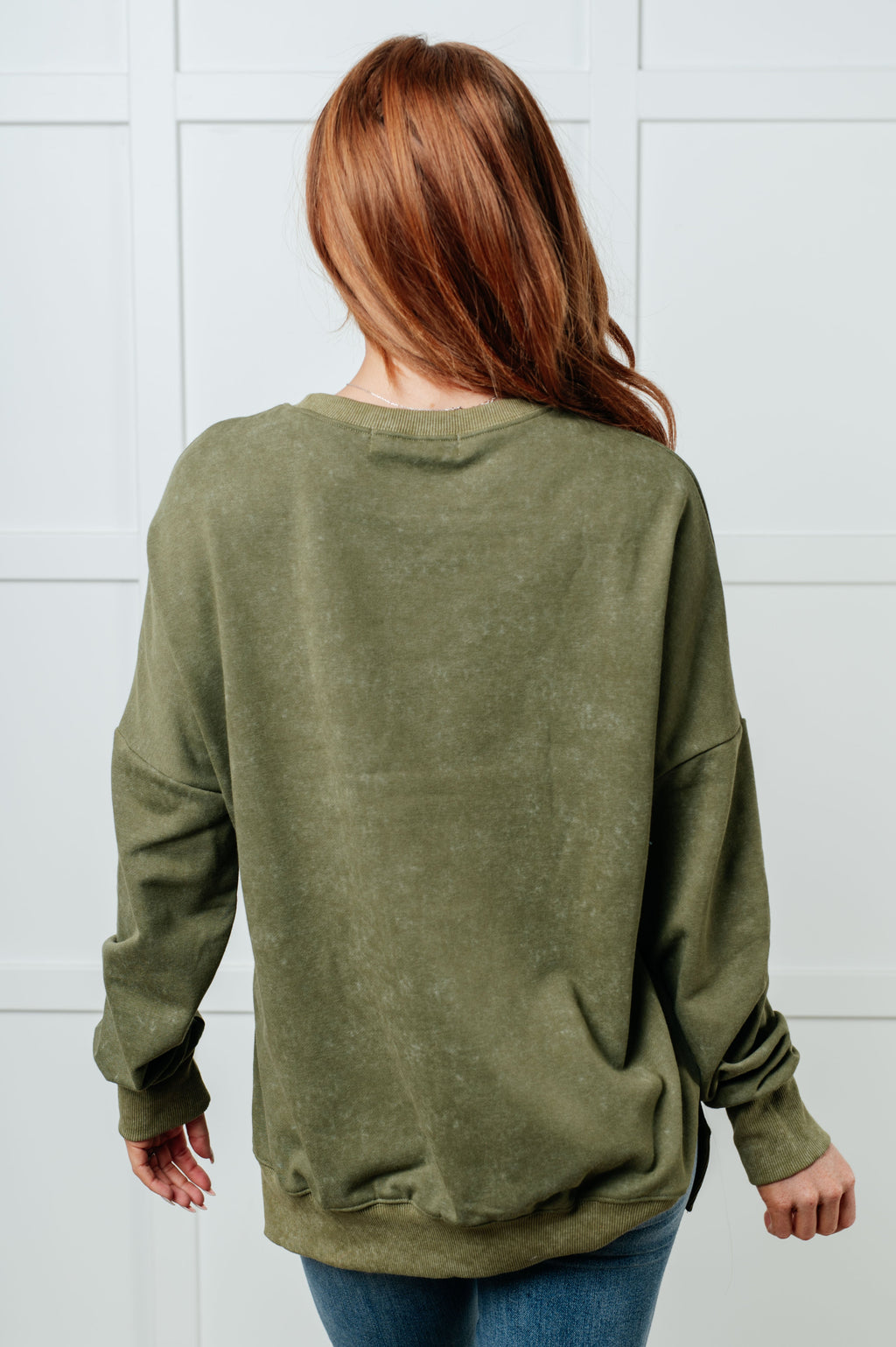 No Plain Jane Oversized Sweatshirt in Green in - Tops photo