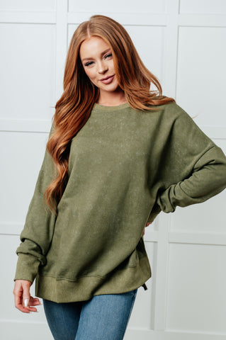 No Plain Jane Oversized Sweatshirt in Green in - Tops photo