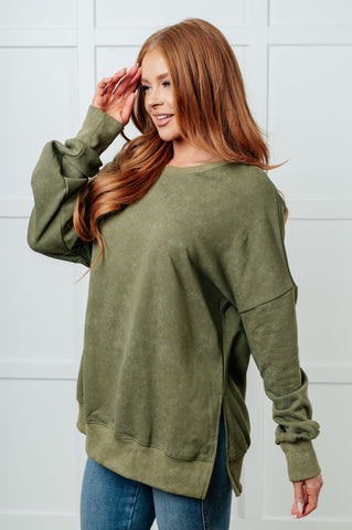 No Plain Jane Oversized Sweatshirt in Green in - Tops photo