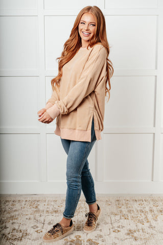 No Plain Jane Oversized Sweatshirt in Khaki in - Tops photo