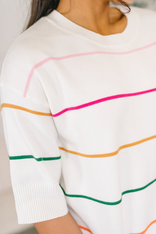 Normal Volume Striped Sweater in - Womens photo
