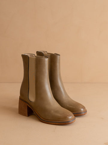 The Olivia | Dune Chelsea Heel Boots in Dune - BOOTS & BOOTIES photo