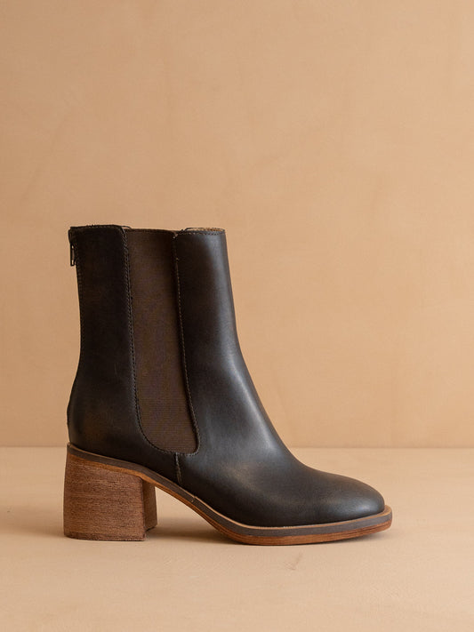 The Olivia | Espresso Chelsea Heel Boots in Espresso - BOOTS & BOOTIES photo