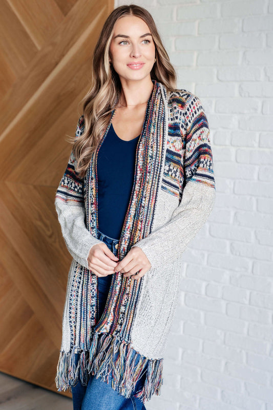 Oh So Lucky Fringe Cardigan in - Layers photo
