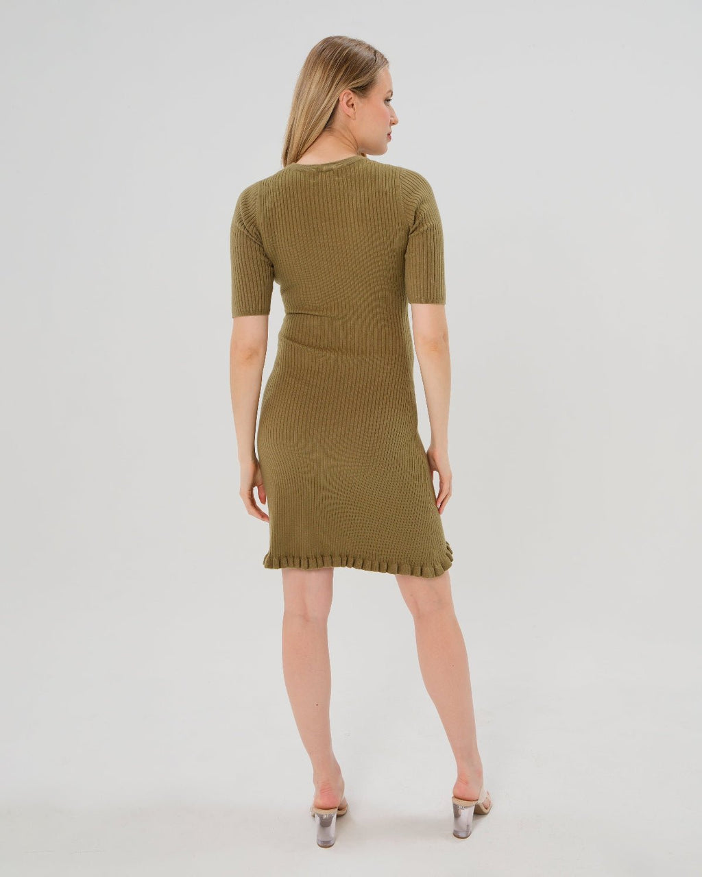 Olivia Maternity & Postpartum Sweater Dress in - women's maternity dress photo