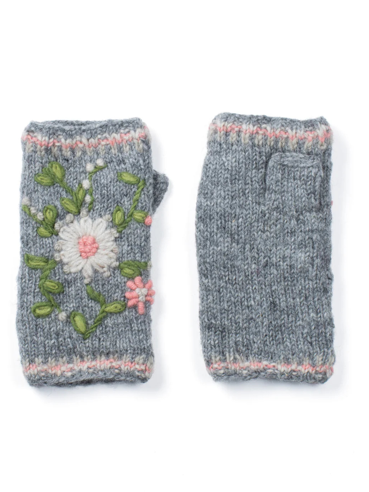 Olivia Handwarmers in Grey - mittens photo