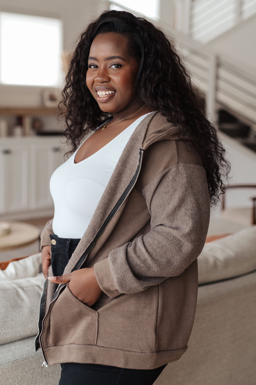 On And On Zip Up Hoodie in - Tops photo