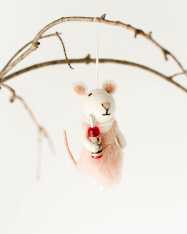 Rosé All Day Felt Mouse Ornament - SwagglyLife Home & Fashion
