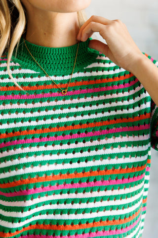 Our Situationship Knit Striped Top in - Tops photo