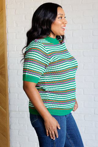 Our Situationship Knit Striped Top in - Tops photo