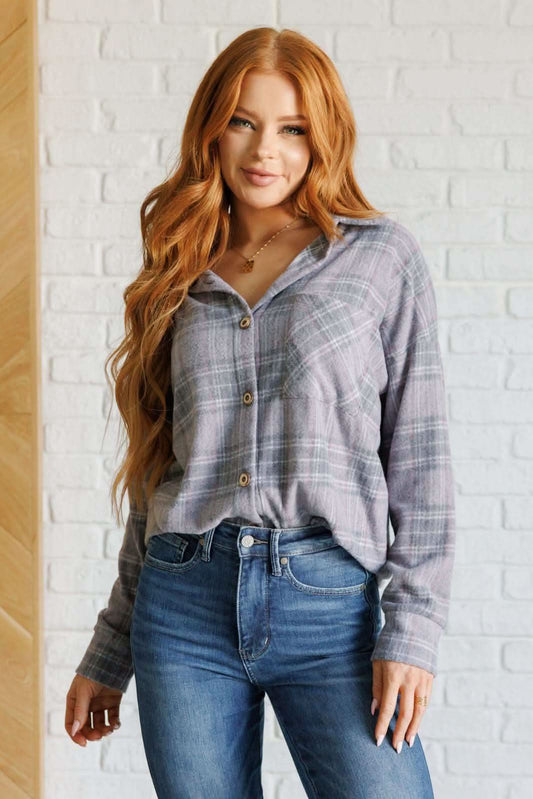 Out of the Way Plaid Button Up in - Tops photo