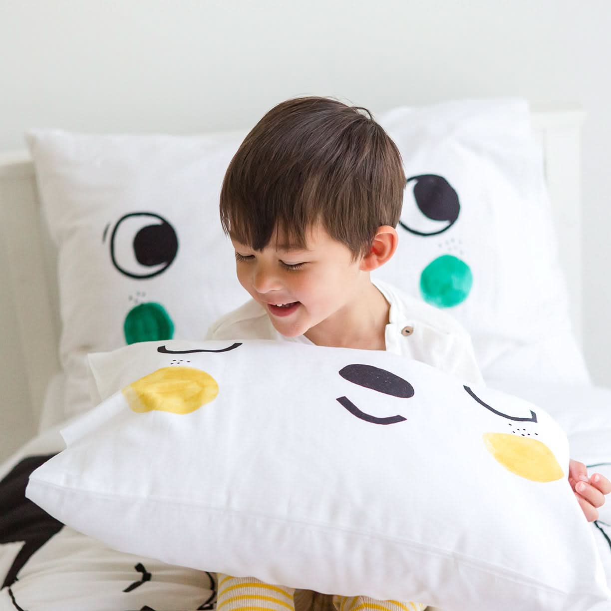 2-pack Happy Faces Standard Size Pillowcases in - Pillowcase photo