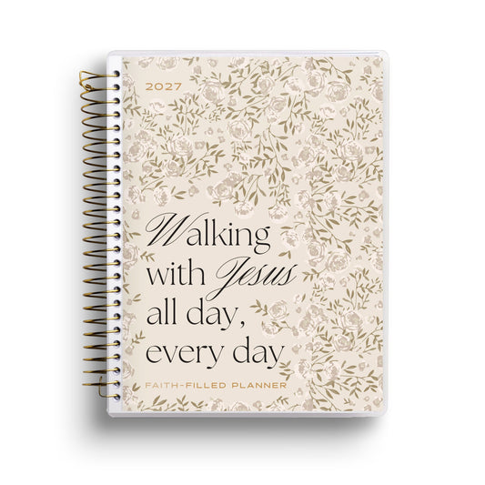 Walking with Jesus All Day, Every Day 2026-2027 18 Month Planner -