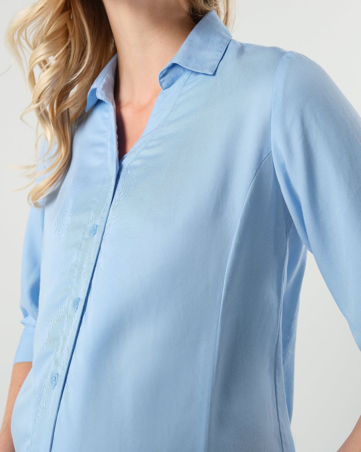 No-Gap Maternity Nursing Button Down Shirt in TENCEL (Regular & Petite) in - Women's Maternity Blouse photo