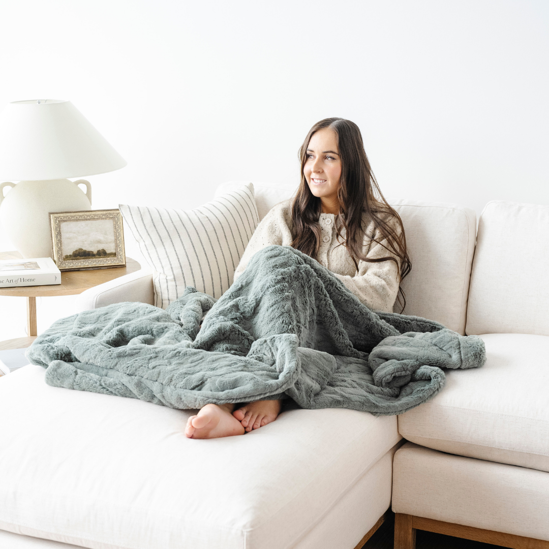 PATTERNED FAUX FUR THROW BLANKETS in Fir - Throw Blanket photo