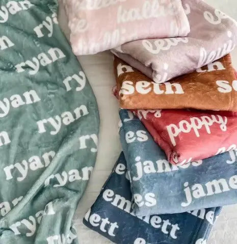 Personalized Baby Blanket, Toddler Blanket, Throw Blanket in - Baby Blanket photo