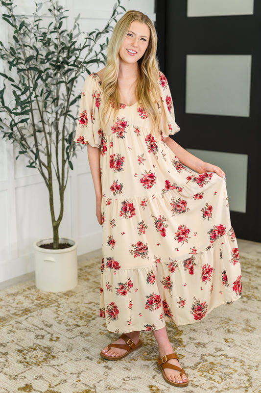 Petals & Postcards Balloon Sleeve Dress in - Womens photo