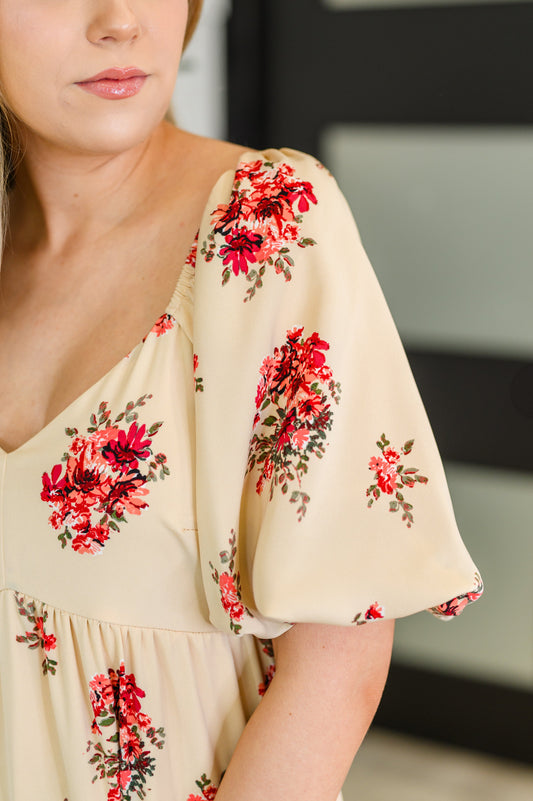Petals & Postcards Balloon Sleeve Dress in - Womens photo